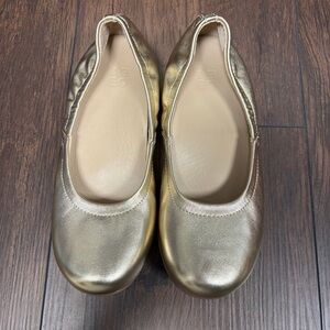 New! ABEO Tilly metatarsal ortho Gold Metallic Leather Comfort Ballet Flats Shoe